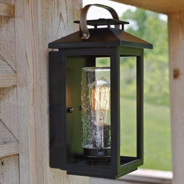 Quintiesse - Utomhusvägglampa ATWATER S 1xE27/60W/230V IP44 svart