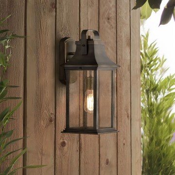 Quintiesse - Utomhusvägglampa GRANT M 1xE27/60W/230V IP44 brons