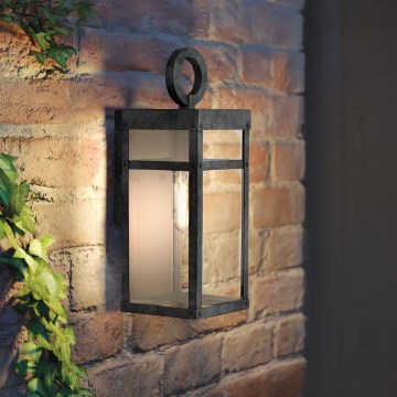 Quintiesse - Utomhusvägglampa PORTER M 1xE27/60W/230V IP44 svart