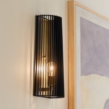 Quintiesse - Vägglampa LINARA 1xE27/60W/230V svart/guld