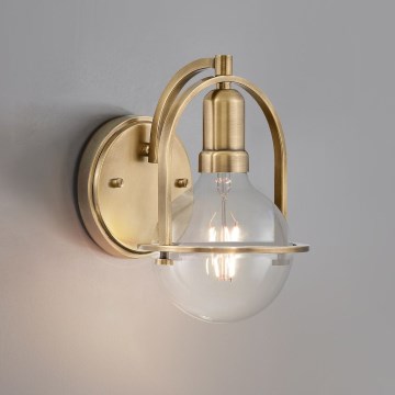Quintiesse - Vägglampa SOMERSET 1xE27/60W/230V guldfärgad
