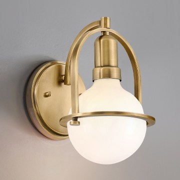 Quintiesse - Vägglampa SOMERSET 1xE27/60W/230V guldig