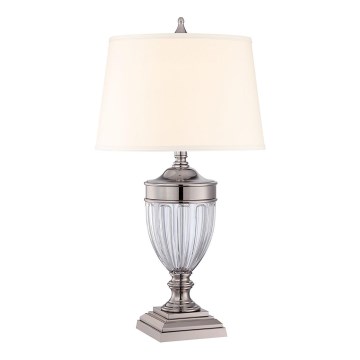 Quoizel - Bordslampa DENNISON 1xE27/60W/230V skinande krom