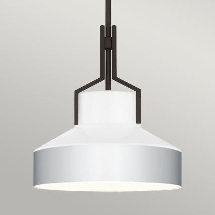 Quoizel - Stavmonterad taklampa BRECKEN 2xE27/60W/230V svart/vit