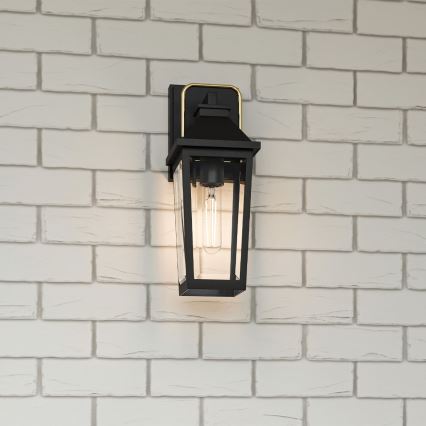 Quoizel - Utomhusvägglampa BUCKLEY S 1xE27/40W/230V IP44 svart