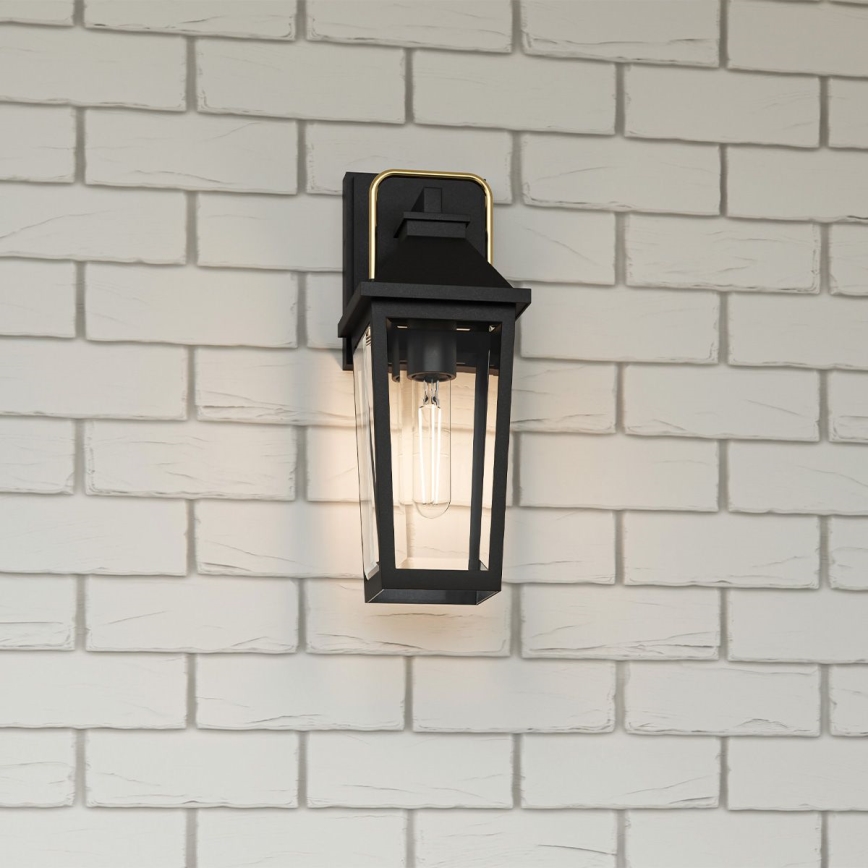 Quoizel - Utomhusvägglampa BUCKLEY S 1xE27/40W/230V IP44 svart