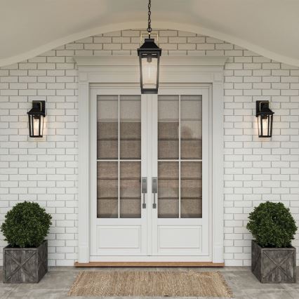 Quoizel - Utomhusvägglampa BUCKLEY S 1xE27/40W/230V IP44 svart