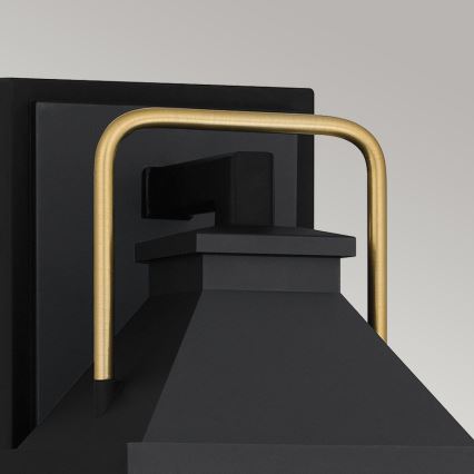 Quoizel - Utomhusvägglampa BUCKLEY S 1xE27/40W/230V IP44 svart