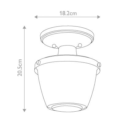Quoizel - Badrum takbelysning DUBLIN 1xE27/40W/230V IP44 skinande krom