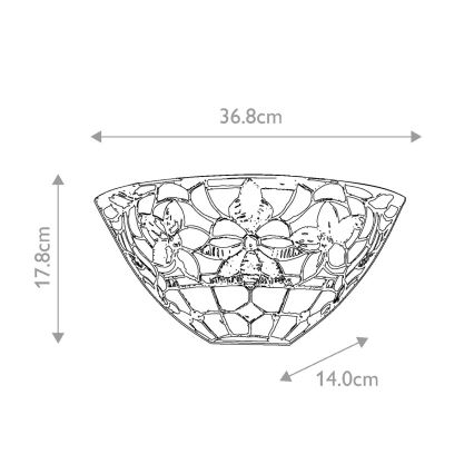 Quoizel - Tiffany KAMI vägglampa 2xE14/60W/230V