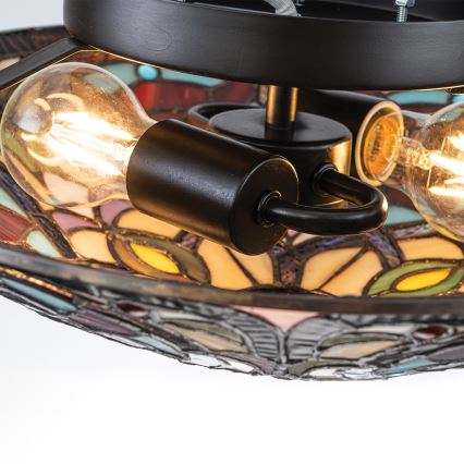 Quoizel - Tiffany-taklampa LARISSA 2xE27/40W/230V Ø 41,2 cm