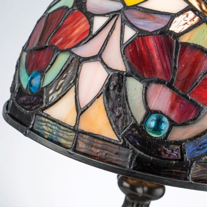 Quoizel - Tiffany-bordslampa LARISSA 1xE14/40W/230V Ø 20 cm