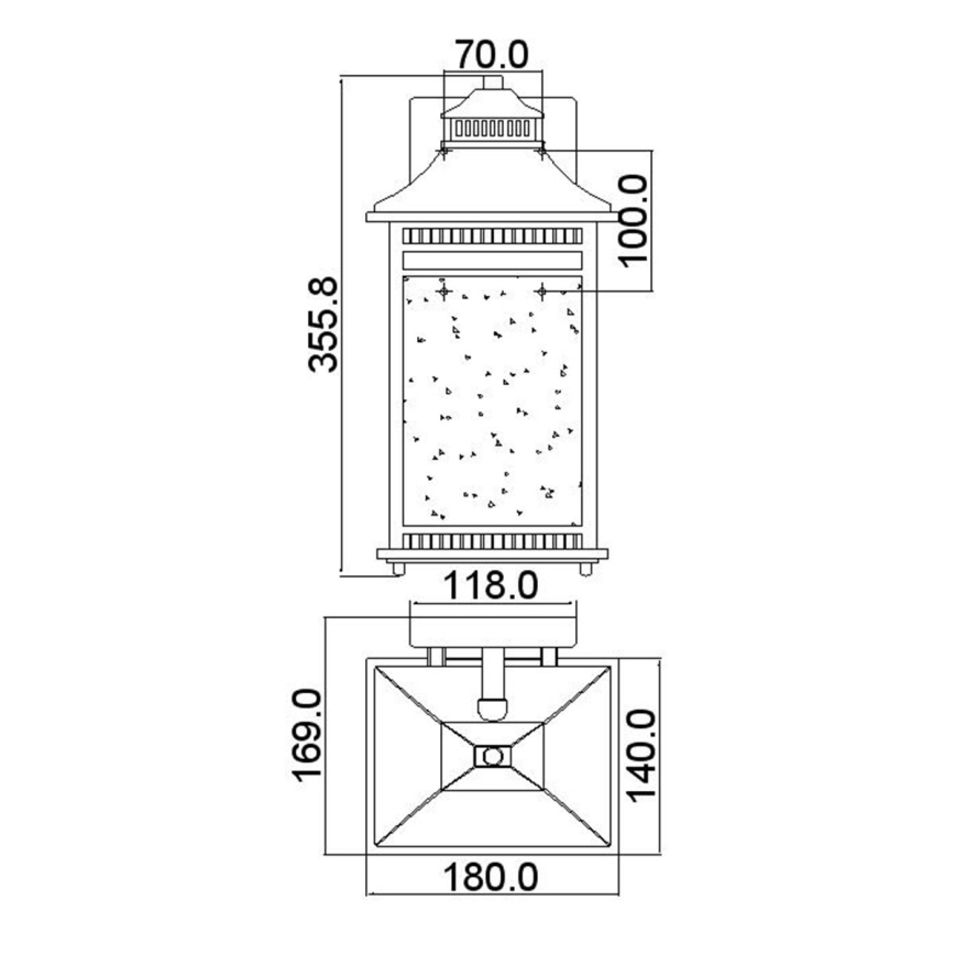 Quoizel - Vägglampa för utomhusbruk LIVINGSTON 2xE14/40W/230V IP44