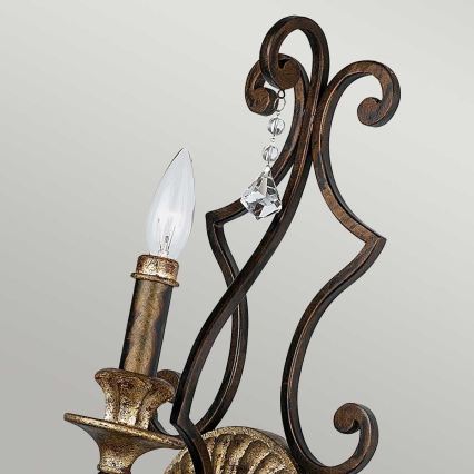 Quoizel - Vägglampa MARQUETTE 1xE14/60W/230V, brons