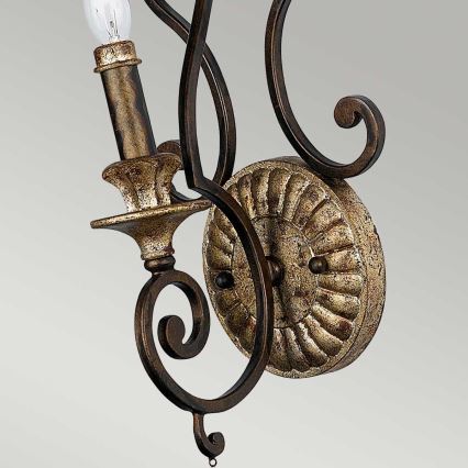 Quoizel - Vägglampa MARQUETTE 1xE14/60W/230V, brons