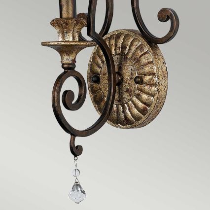 Quoizel - Vägglampa MARQUETTE 1xE14/60W/230V, brons