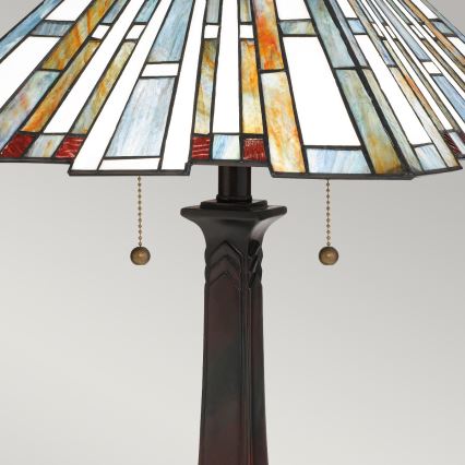 Quoizel - Bordslampa Tiffany MAYBECK 2xE27/60W/230V