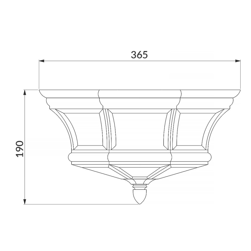 Quoizel - Utomhustaklampa NEWBURY 3xE14/60W/230V IP44 koppar