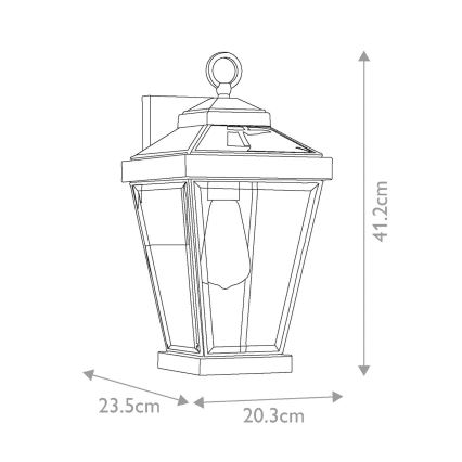 Quoizel - Vägglampa för utomhusbruk RAVINE 1xE27/60W/230V IP44 brun