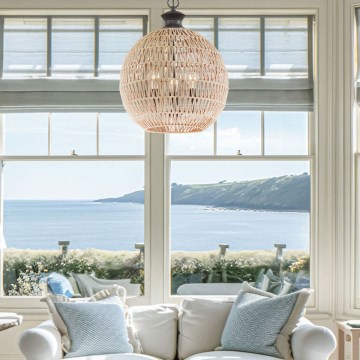 Quoizel - Taklampa med kedja CASABLANCA 3xE27/60W/230V brun