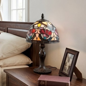 Quoizel - Tiffany-bordslampa LARISSA 1xE14/40W/230V Ø 20 cm