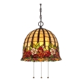 Quoizel - Tiffany-ljuskrona ROSECLIFFE med kedja, 3xE27/100W/230V