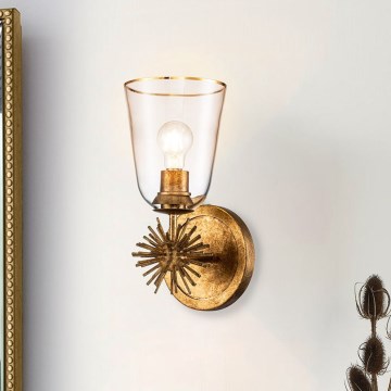 Quoizel - Vägglampa STARING 1xE27/40W/230V koppar