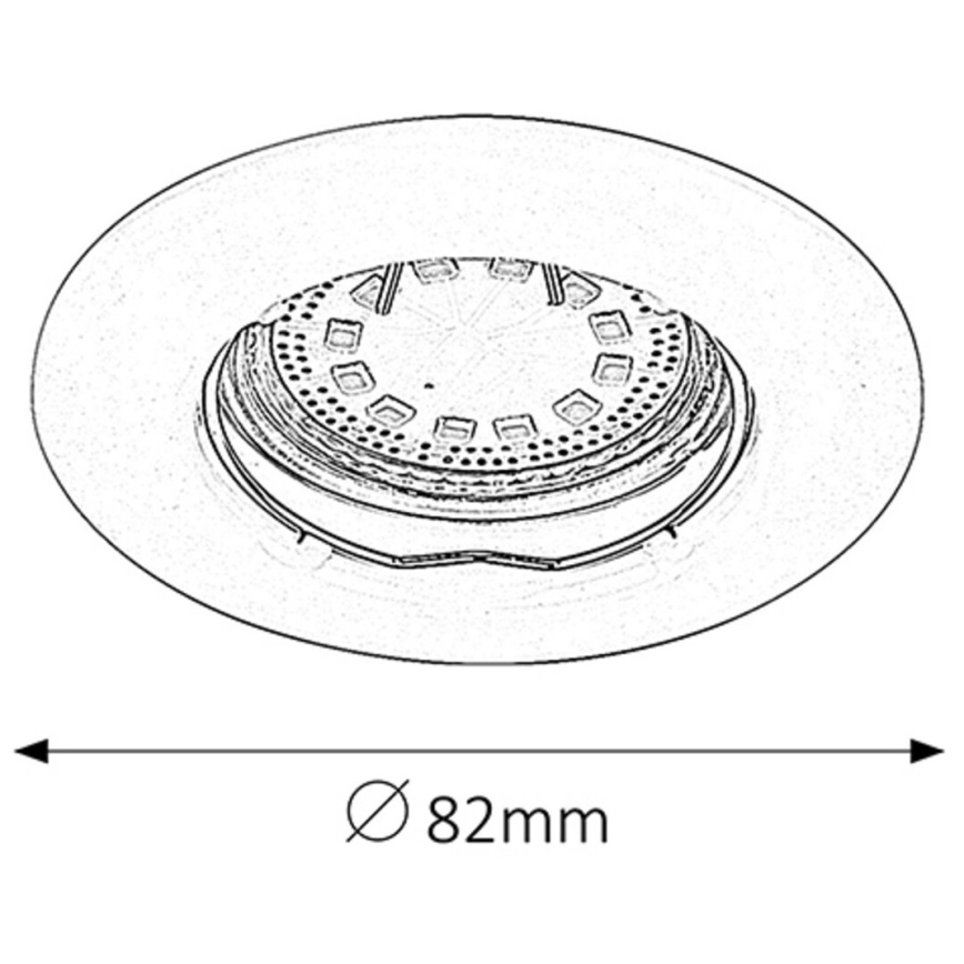 Rabalux - Set med 3 LED infällda badrumslampor 1xGU10/3W/230V IP44