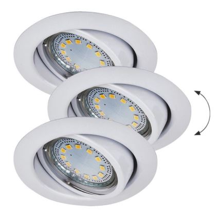 Rabalux - Set med 3xLED infällda takspots 1xGU10/3W/230V IP40