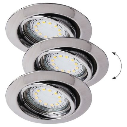 Rabalux - KIT 3xLED Infälld lampa 3xGU10/3W/230V IP40