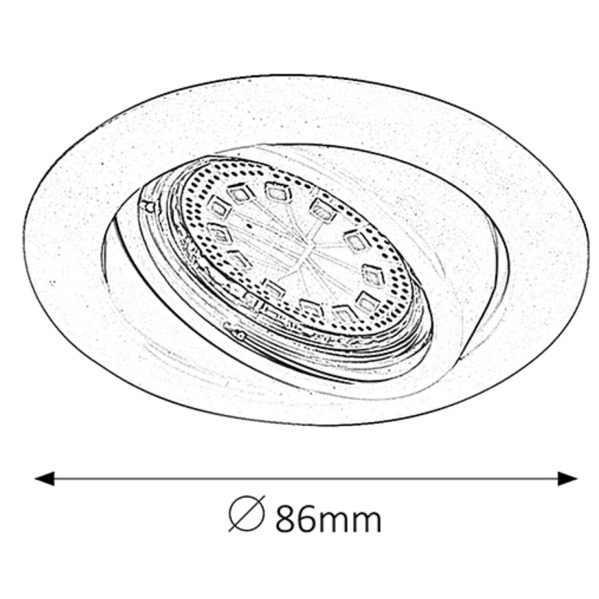 Rabalux - KIT 3xLED Infälld lampa 3xGU10/3W/230V IP40