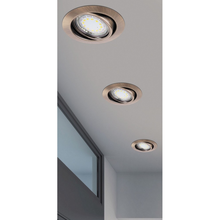 Rabalux - KIT 3xLED Infälld lampa 3xGU10/3W/230V IP40