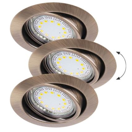 Rabalux - KIT 3xLED Infälld lampa 3xGU10/3W/230V IP40
