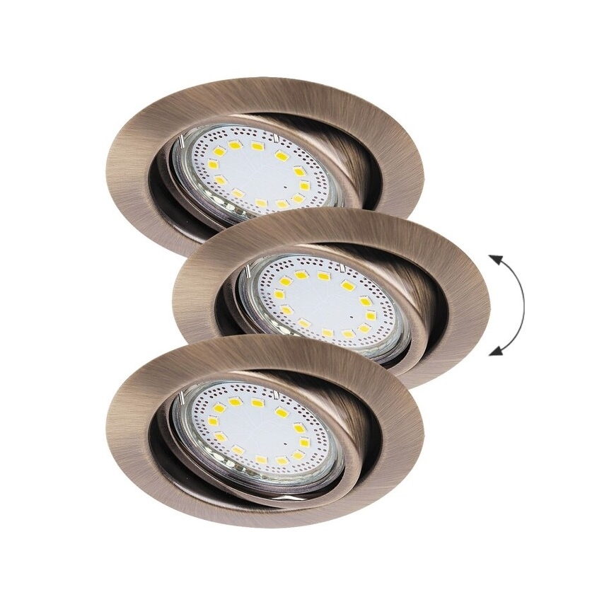 Rabalux - KIT 3xLED Infälld lampa 3xGU10/3W/230V IP40