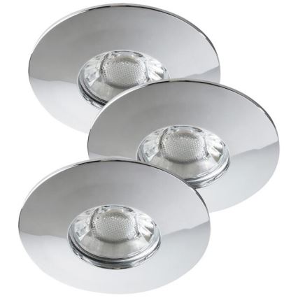 Rabalux - Set med 3 infällda LED-badrumsarmaturer LED/4W/230V IP44