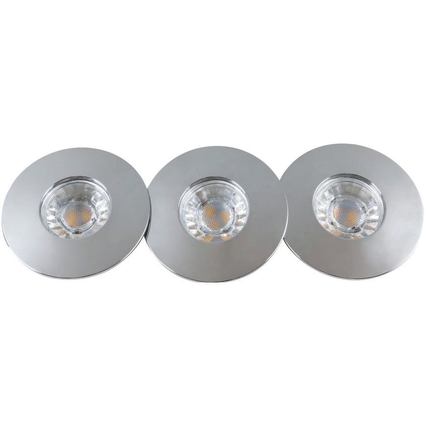 Rabalux - Set med 3 infällda LED-badrumsarmaturer LED/4W/230V IP44