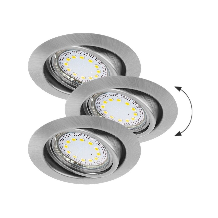 Rabalux - Set med 3 infällda LED-armaturer, 1x GU10/3W/230V, IP40