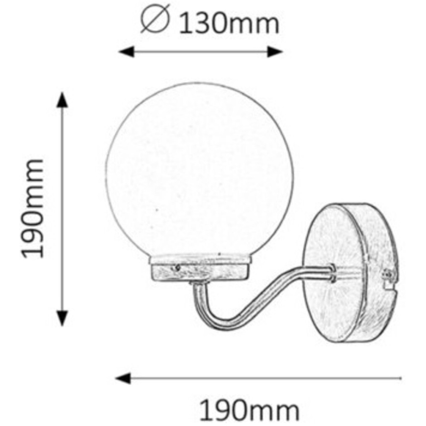 Rabalux 1302 - Badrum Väggbelysning TOGO 1xE14/40W/230V