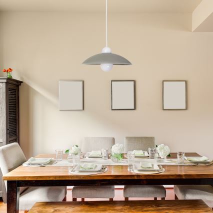 Rabalux 1408 - Ljuskrona CUPOLA RANGE 1xE27/60W/230V grå