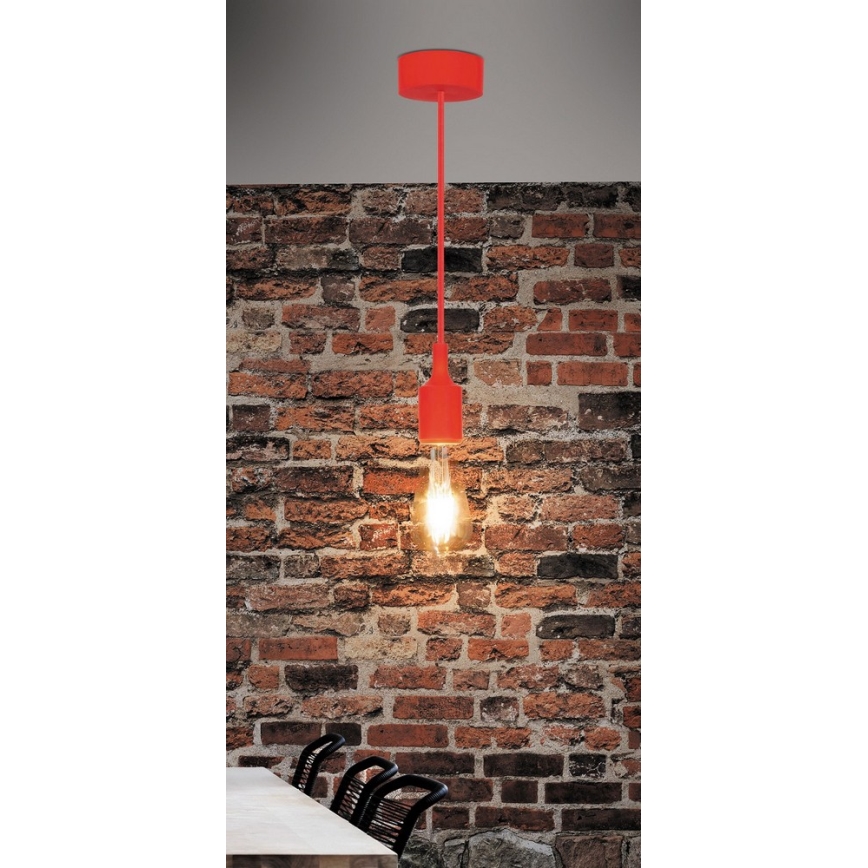 Rabalux 1414 - Hängande lampa ROXY E27/40W röd