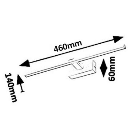 Rabalux - LED-belysning för badrumsspegel LED/8W/230V IP23 46 cm