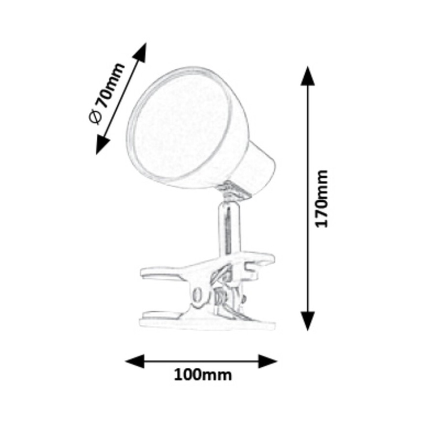 Rabalux 1477 - LED-lampa med klämma NOAH LED/5W/230V vit