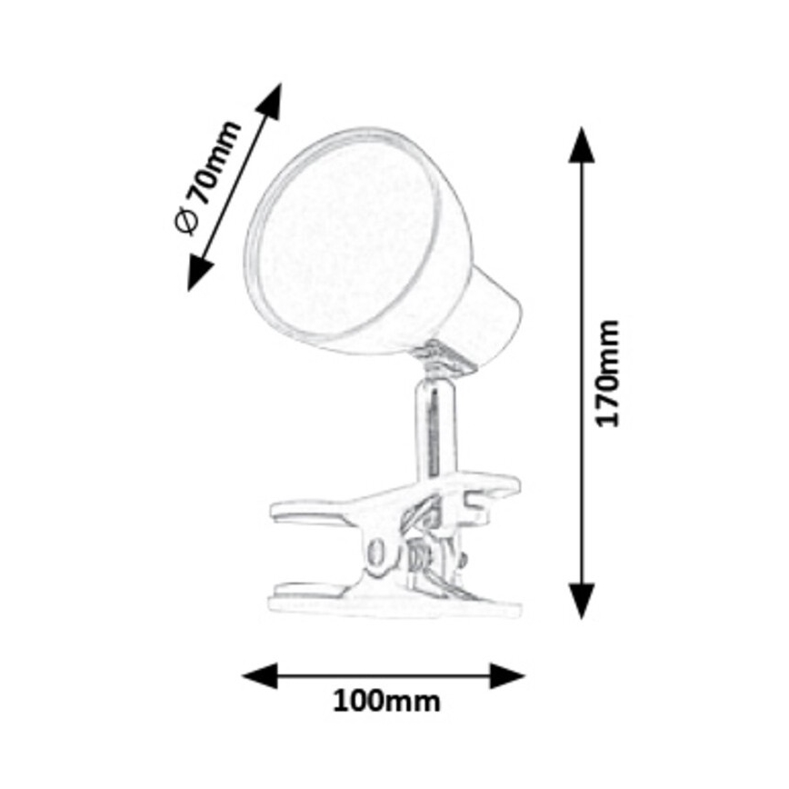 Rabalux 1479 - LED-lampa med klämma NOAH LED/5W/230V