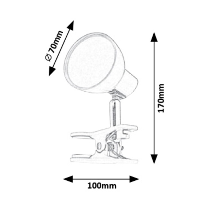 Rabalux 1481 - LED-lampa med klämma NOAH LED/5W/230V