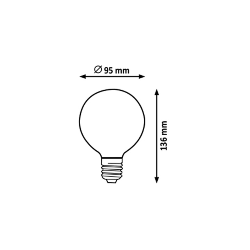 Rabalux - LED glödlampa G95 E27/7,2W/230V 2700K