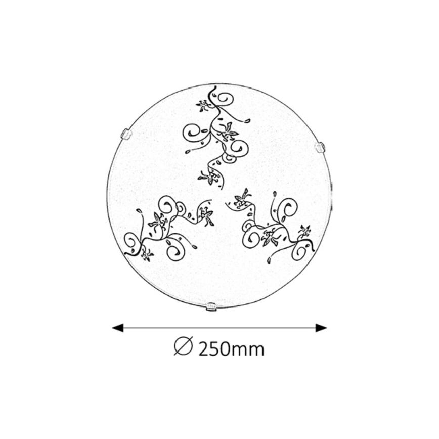 Rabalux 1847 - Takbelysning BLOOMY 1xE27/60W/230V