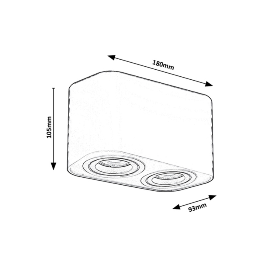 Rabalux - Spotlight 2xGU10/42W/230V vit
