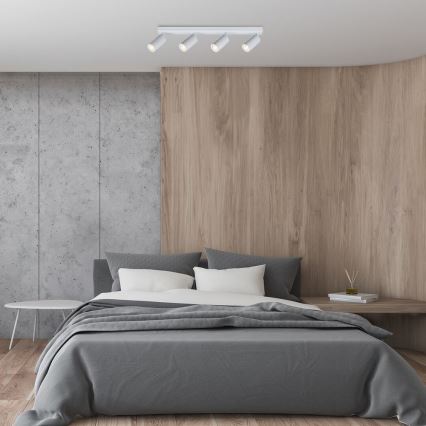 Rabalux - Takspotlight 4xGU10/25W/230V vit