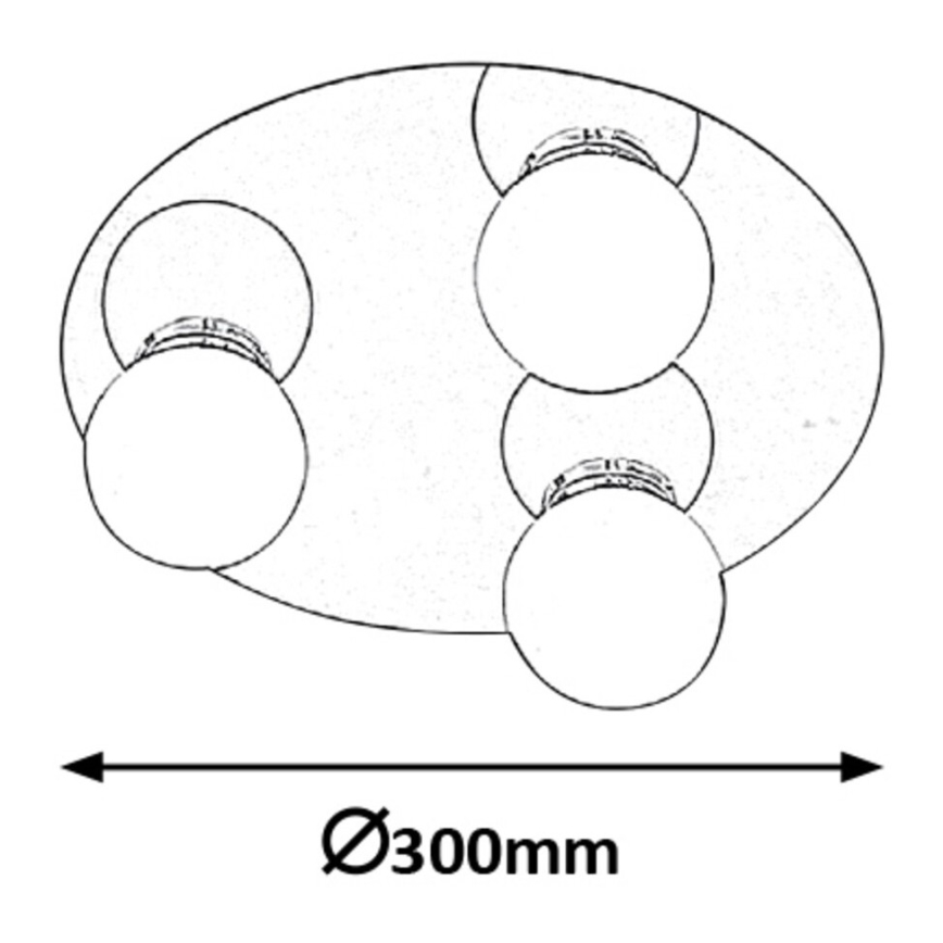 Rabalux - Badrum takbelysning 3xG9/28W/230V IP44 diameter 30 cm