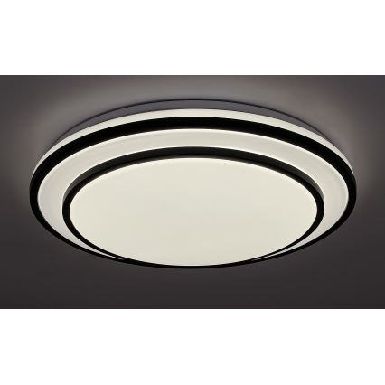Rabalux - Dimbart LED-takarmatur LED/40W/230V 3000-6500K svart Ø 49 cm + fjärrkontroll
